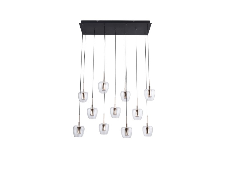 LED závesné svietidlo 3900 lm 3000K čierno zlaté Zuma Line NELSON MD2291-11B-3BGT