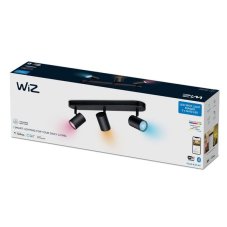 Philips WiZ Colors 8719514551978 IMAGEO bodové svietidlo 3xGU10 15W/1050lm 2200-6500K+RGB čierna stmievateľné