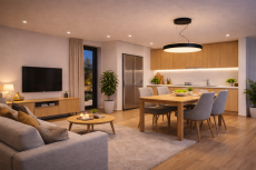 Philips HUE LED White Ambiance 41162/30/P6 Enrave závěsné svítidlo 33,5W 4300lm 2200-6500K 42,5cm černé stmívatelné BlueTooth + HUE Switch