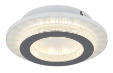 GLOBO 48042-12W JAYDEN stropné svietidlo D200mm LED 12W 1400/470lm 3000+4000+6500K biela, krištáľový efekt