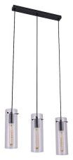 RABALUX 5259 Acantha závěsné svítidlo 3xE27 černá, průhledná