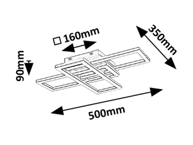 RABALUX 71394 Mereni stropní svítidlo LED 40W/2560lm 3000-6500K černá, bílá, stmívatelné, dálkový ovladač