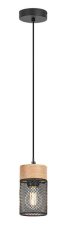 RABALUX 72041 Callum závěsné svítidlo 1xE27 D95mm černá, světlé dřevo