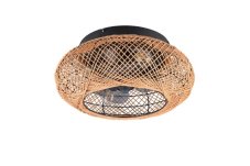 TRIO Reality R67302126 LILLESAND stropní svítidlo s ventilátorem 4xE27 D500mm černá, béžové