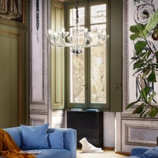 Závesné svietidlo/Luster Ideal lux 044255 CASANOVA SP8 TRASPARENTE 8xE14 40W chróm