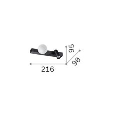 Ideal lux 336671 PING PONG nástenné svietidlo s vypínačom LED 6W 600/360lm 3000K medená