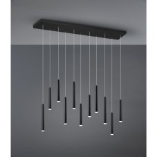 TRIO 321611132 TUBULAR závesné svietidlo LED 11x2,5W/220lm 3000K matná čierna, switchdimmer