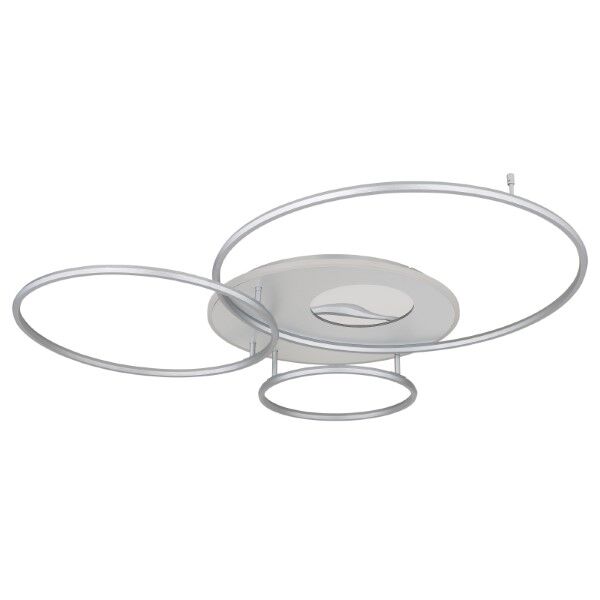 GLOBO 48466-70A INVERTINA stropní svítidlo LED 70W/4599lm 2700-6500K stříbrná, bílá, dálkový ovladač, zrcadlový 3D efekt