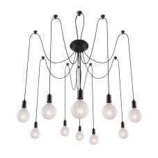 RABALUX 2224 Caspar závesné svietidlo E27 10x60W matná čierna