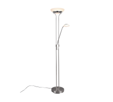 TRIO R40073507 ORSON stojacia lampa LED 30W/2400lm, 5W/400lm 3000K, matný nikel, alabaster, stmievateľné