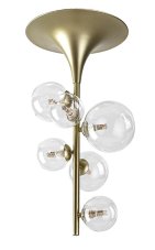 RABALUX 71298 Aslov stropné svietidlo D320mm 6xG9 zlatá, priehľadná