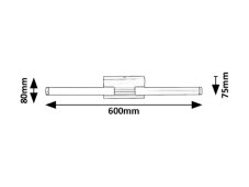 RABALUX 75045 Tilora nástěnné svítidlo nad zrcadlo LED 8W/790lm 4000K IP44 černá, bílá