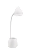 Philips 8719514443778 Hat stolná dotyková lampička so stojanom na mobil LED 4W/80lm 3000-5700K biela stmievateľná