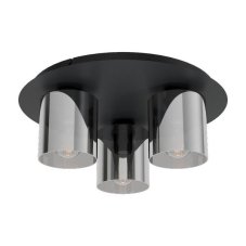 Eglo 99631 GOROSIBA 1 stropní svítidlo E27 3x40W černá, kouřové sklo