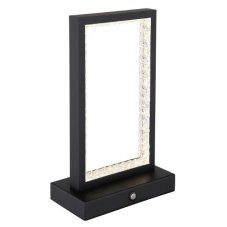 GLOBO 24008S SAMEGA dotyková stolní lampička LED V230mm 3W/120lm 2700+6500+4000K černá matná, průhledná, včetně baterie CR18650 1800mAh 3,7V, USB-C kabel