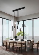 TRIO 364100832 MATARO závesné svietidlo 2xE27, 3xE14, 3xGU10 čierna matná