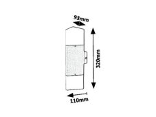 Rabalux 7989 Zadar venkovní nástěnné svítidlo 2x E27 15W IP44 černá
