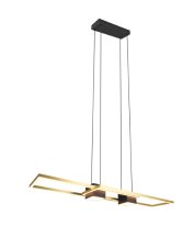 TRIO 347710480 ALBANY závěsné svítidlo SMD LED 37W/4300lm 2700-6500K černo zlatá, dálkový ovladač