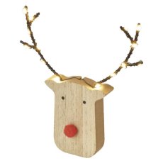 EMOS DCWW42 vianočná dekorácia sob 8 LED V16cm 0,36W teplá biela, časovač, 2× AAA