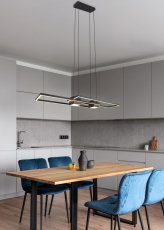 TRIO 347710432 ALBANY závěsné svítidlo SMD LED 37W/4300lm 2700-6500K černá matná, dálkový ovladač