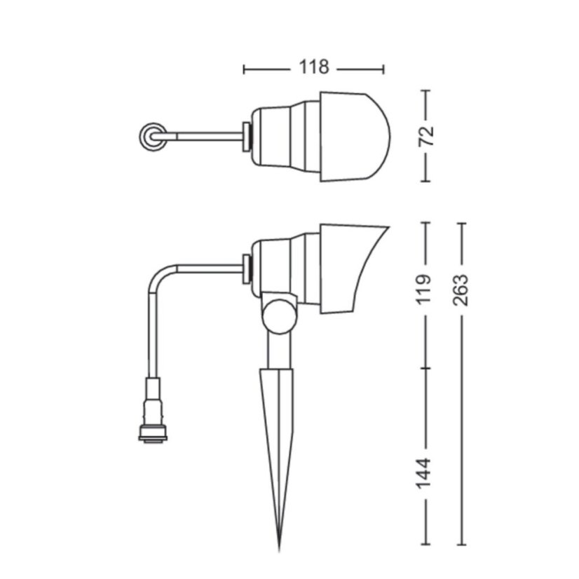 Philips 8719514477117 GardenLink Low Volt Spotlight nízkonapäťové exteriérové svietidlo/reflektor LED 6W/660lm 4000K čierna, bez napájania