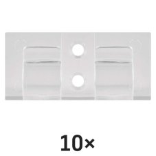 EMOS DCH002 samolepící háček dvojitý 46x22x9 mm, 10 ks sáček