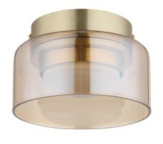 GLOBO 16055DG HIGGINS stropní svítidlo D130mm 1xGX53 6W 400/300lm 1800K zlatá, jantarová