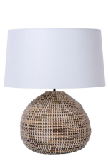 LUCIDE 10550/81/43 MADUKA stolní lampa V610mm 1xE27 přírodní, bílá