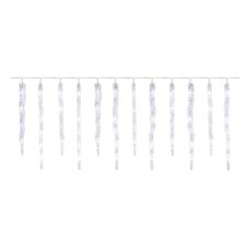 DCPC07 EMOS LED vánoční girlanda – 12x rampouch, 3,6 m, IP44, studená bílá, časovač