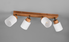 TRIO Reality R81114030 ASSAM stropní bodové svítidlo/spot 4xE14 dřevo, bílá