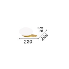 Ideal lux 346526 NINFEA stolná lampička V93mm 1xGX53 mosadzná