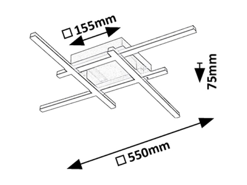 RABALUX 71398 Demir stropné svietidlo LED 24W/1880lm 4000K čierna, zlatá, biela