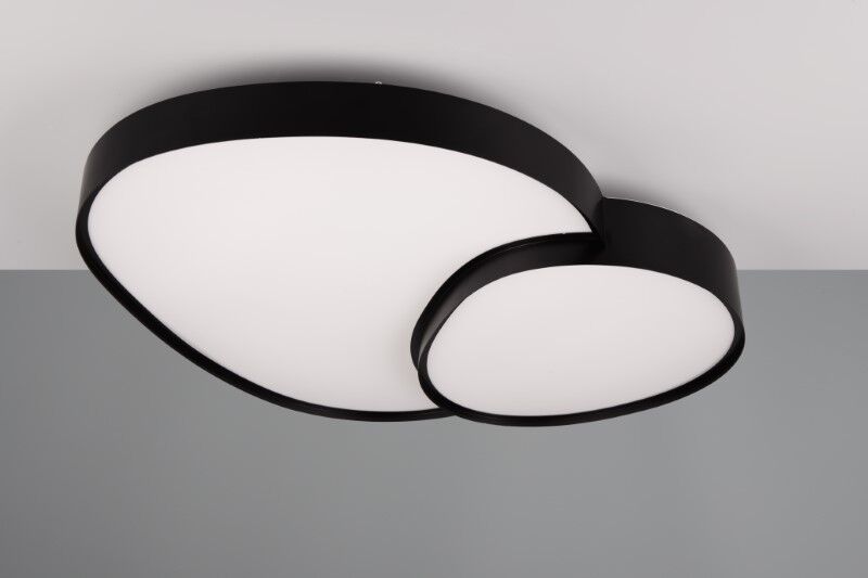 TRIO 647519232 RISE stropní svítidlo SMD LED 45W/5300lm 2700-6500K černá matná, stmívatelné, dálkový ovladač