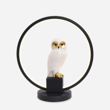 LED stolní lampa - Sova 150 lm 3000K bielo zlatá bez adaptéra Zuma Line SOWA EX04F332U-1