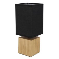 GLOBO 21628B VALENTINO stolní lampička V300mm 1xE27 dřevo, černá