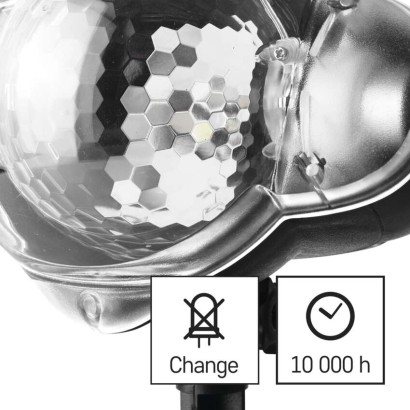 DCPC03 EMOS LED dekorativní projektor – padajíci vločky, IP44, bílá