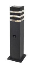 RABALUX 77026 Ankara exteriérové stojanové svítidlo/sloupek V440mm 1xE27 IP44 antracit, průhledná, soumrakový a pohybový senzor
