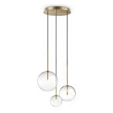 Závěsné svítidlo 3x G4 mosadzná IP20 Ideal Lux EQUINOXE 339702