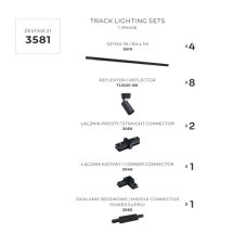 Lištové svietidlá SET 8x GU10 4 m čierna Zuma Line Tube Track 3581