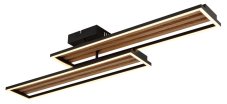 GLOBO 67358D DAKARI I stropní svítidlo LED 30W 3720/1540lm 3000K černá, imitace dřeva