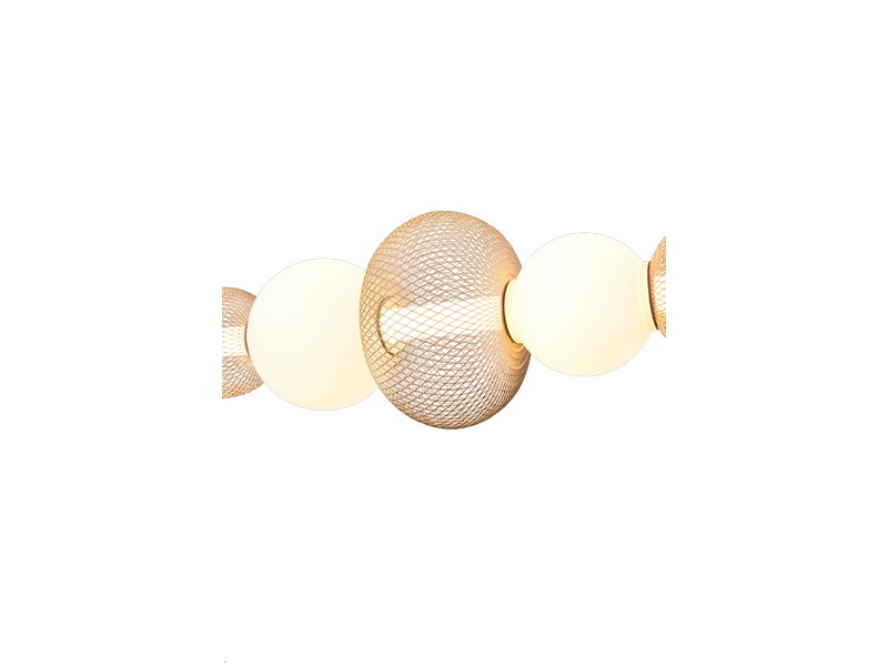 LED závesné svietidlo 3200 lm 3000-5700K zlaté Zuma Line SAAR MD2596-5B-3BGT