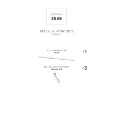 Lištové svietidlá SET 3x GU10 1 m biela Zuma Line Lulu Track 3559