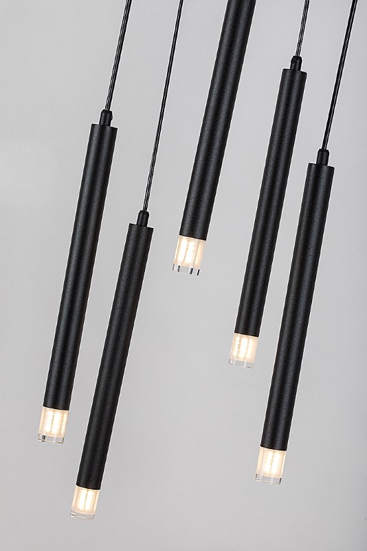 RABALUX 72360 Ramira závesné svietidlo D360mm 5xG9 čierna, priehľadná