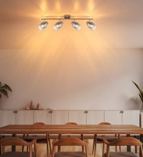 Stropní bodové svítidlo / spot 4x E14 kávová, dymová IP20 GLOBO lighting WALTON 54318-4
