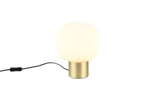 TRIO 519800108 DIVA stolní lampička V260mm 1xE27 mosaz matná, bílá