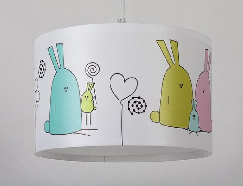RABALUX 72166 Flappy závesné svietidlo detské D280mm 1xE27 biela, viacfarebná