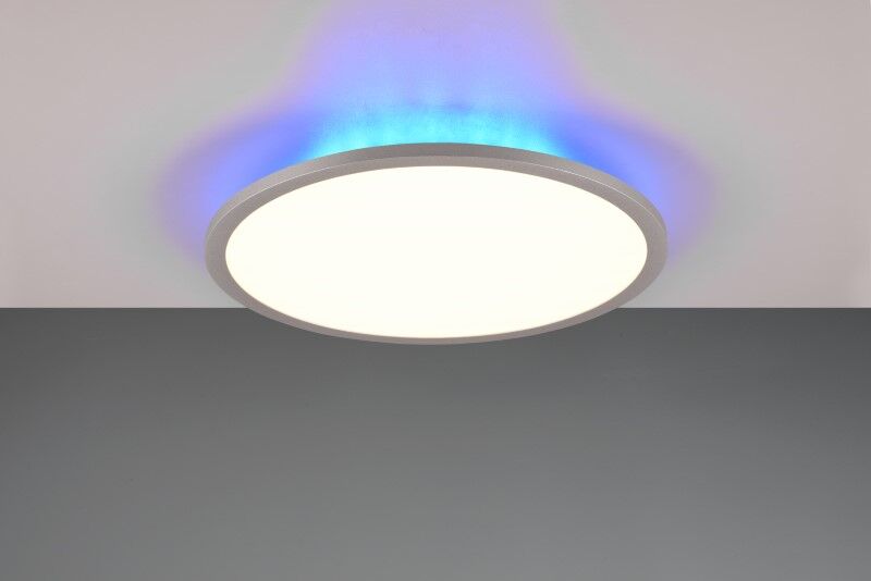 TRIO 641710287 YUMA stropní svítidlo SMD LED D400mm 20W/2250lm 3000-6500K titanová, bílá, stmívatelné, dálkový ovladač, RGBW podsvietenie