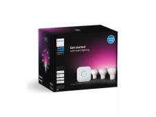 Startovací sada - 3x žárovka + bridge GU10 2200–6500K biela IP20 Philips HUE White and Color Ambiance 8720169372177