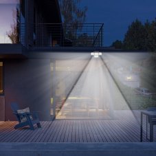 Immax 08481L IMMAX CLOVER vnější solární nástěnné svítidlo LED 5W/430lm 6000K, IP65, PIR senzor, černá