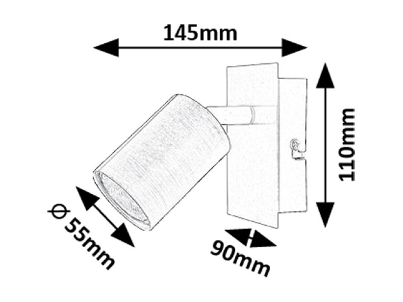 RABALUX 73071 Gerhard nástenné bodové svietidlo/spot 1xGU10 oceľovo šedá